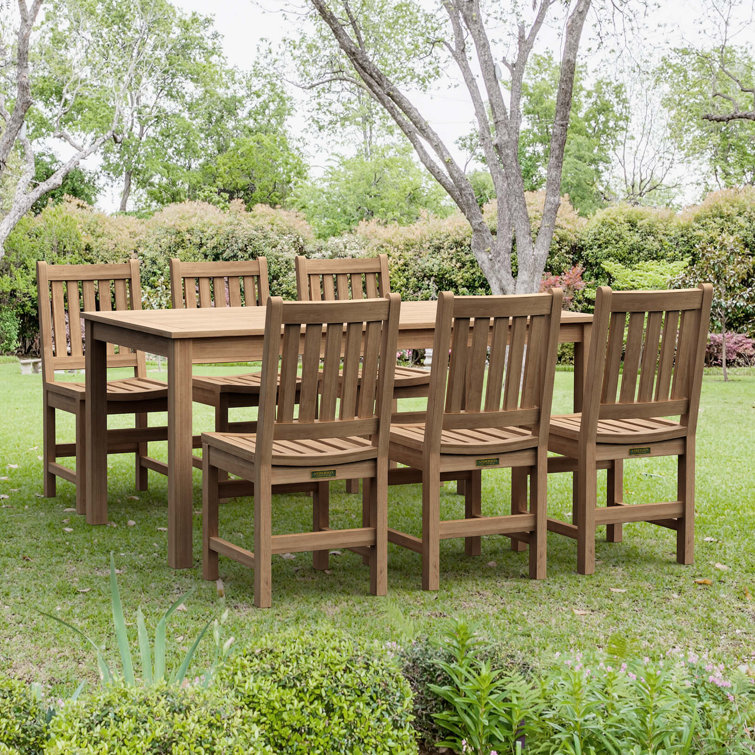 Rosecliff Heights Alessio 6 - Person Rectangular Teak Outdoor Dining ...